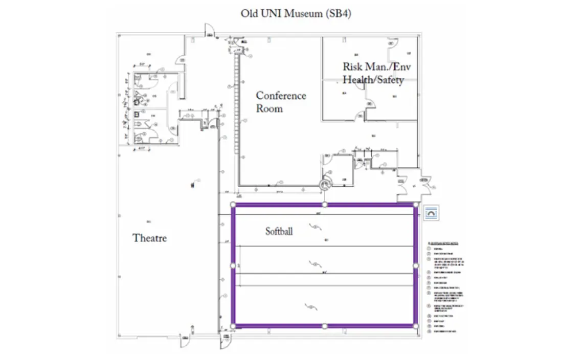 Indoor Softball Hitting Facility - Floor Plan